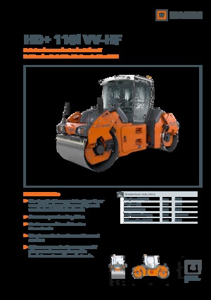Tandem Vibration Rollers Hamm HD+ 110i VV-HF