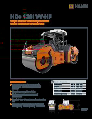 Tandem titreşimli silindirler Hamm HD+ 120i VV-HF