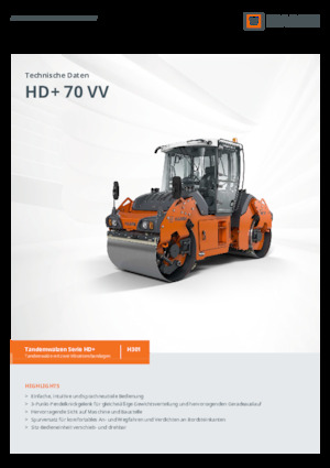 Tandem Vibration Rollers Hamm HD+ 70 VV