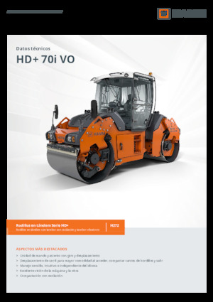 Tandem Vibration Rollers Hamm HD+ 70i VO