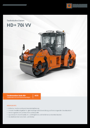 Tandem Vibration Rollers Hamm HD+ 70i VV