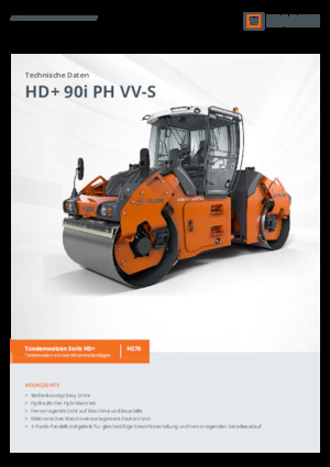 Tandem Vibration Rollers Hamm HD+ 90i PH VV-S