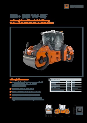 Tandem titreşimli silindirler Hamm HD+ 90i VV-HF