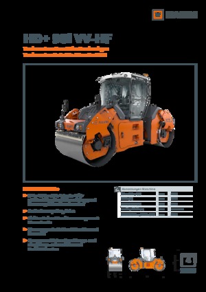 Tandem Vibration Rollers Hamm HD+ 90i VV-HF