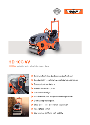 Tandem Vibration Rollers Hamm HD 10C VV