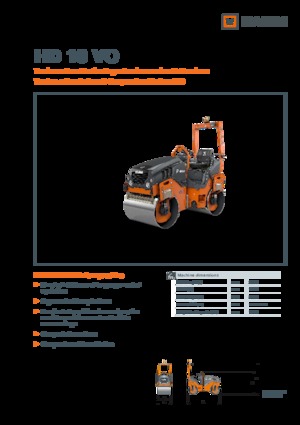 Tandem Vibration Rollers Hamm HD 10 VO