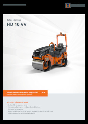 Tandem Vibration Rollers Hamm HD 10 VV