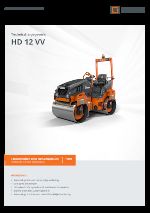 Tandem titreşimli silindirler Hamm HD 12 VV