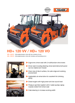 Tandem Vibration Rollers Hamm HD 120 VV
