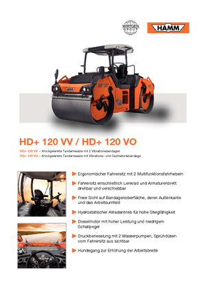 Tandem Vibration Rollers Hamm HD 120 VV