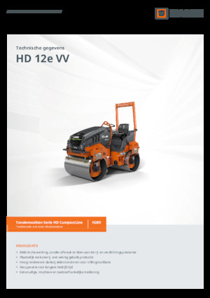 Tandem Vibration Rollers Hamm HD 12e VV