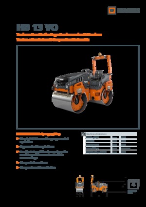 Tandem Vibration Rollers Hamm HD 13 VO