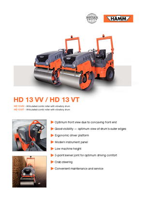 Tandem Vibration Rollers Hamm HD 13 VV