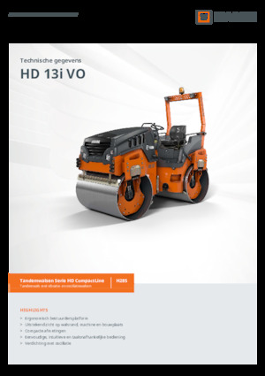 Tandem Vibration Rollers Hamm HD 13i VO