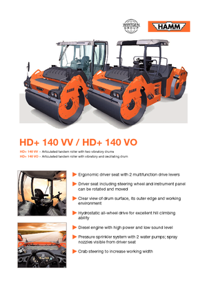 Tandem Vibration Rollers Hamm HD 140 VO