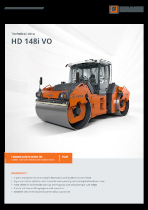 Tandem Vibration Rollers Hamm HD 148i VO