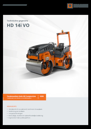 Tandem Vibration Rollers Hamm HD 14i VO