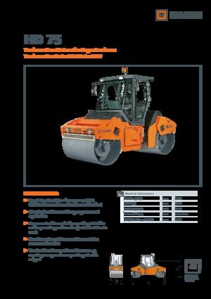 Tandem titreşimli silindirler Hamm HD 75