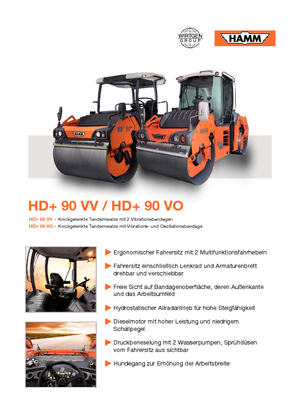 Tandem Vibration Rollers Hamm HD+90 VV