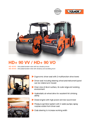 Tandem Vibration Rollers Hamm HD+90 VV