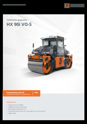 Tandem Vibration Rollers Hamm HX 90i VO-S