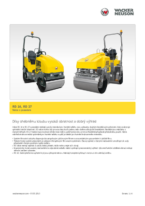 Tandem Vibration Rollers Wacker Neuson RD 16-100