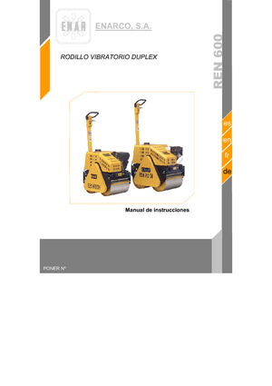 Tandem Vibration Rollers Enar REN 600 DH