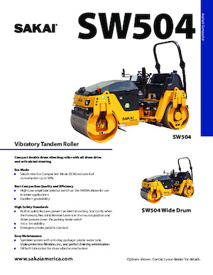 Tandem Vibration Rollers Sakai SW504