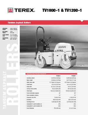 Tandem Vibration Rollers Terex TV 1200-1