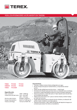 Tandem Vibration Rollers Terex TV 900