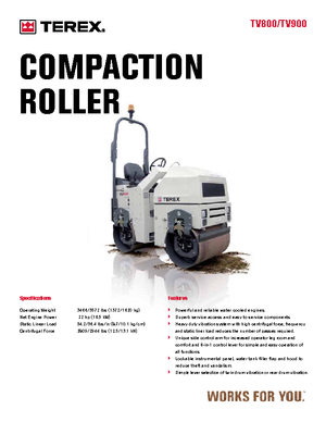 Tandem Vibration Rollers Terex TV 900