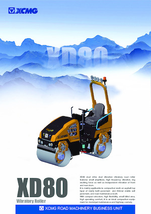 Tandem titreşimli silindirler XCMG XD80
