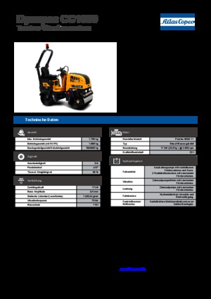 Tandem Vibration Rollers Dynapac CC 1000