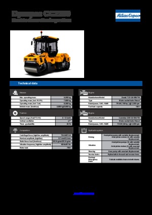 Tandem Vibration Rollers Dynapac CC 2200