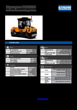 Tandem Vibration Rollers Dynapac CC 3300