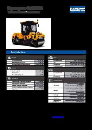 Tandem Vibration Rollers Dynapac CC 3800