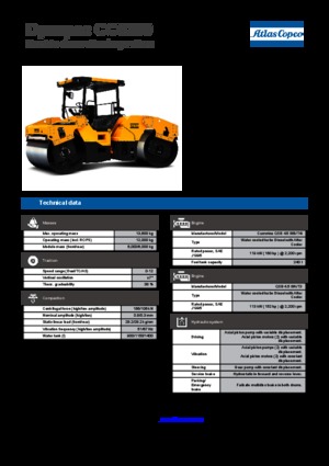 Tandem Vibration Rollers Dynapac CC 6200