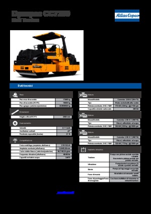 Tandem Vibration Rollers Dynapac CC 7200