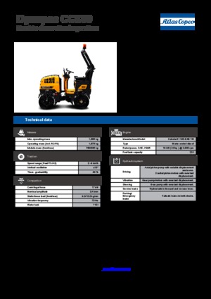 Tandem titreşimli silindirler Dynapac CC 800