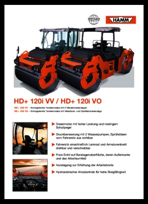 Tandem Vibration Rollers Hamm HD+ 120i VO