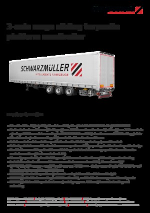 Curtain Side / Tarpaulin Semi Trailers Schwarzmüller 3-axle mega sliding tarpaulin platform semitrailer
