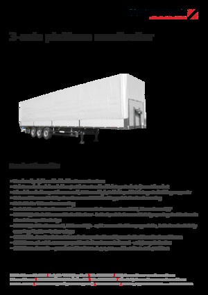 Branda platformlu yarı römorklar Schwarzmüller 3-axle platform semitrailer