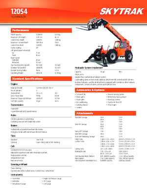 Teleskopik yükleyiciler JLG 12054