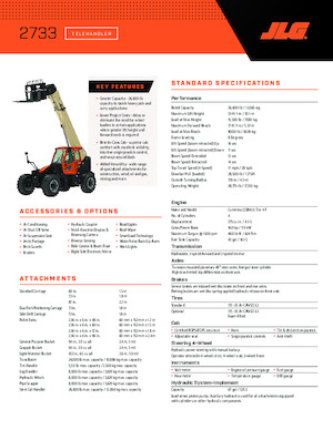Telehandlers JLG 2733