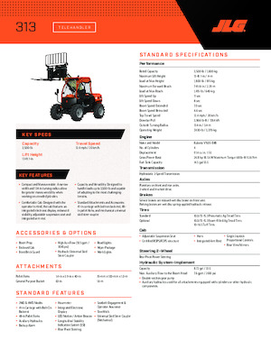 Telehandlers JLG 313