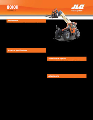 Telehandlers JLG 8010H