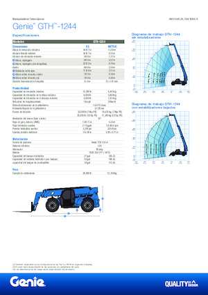 Telehandlers Genie GTH-1244