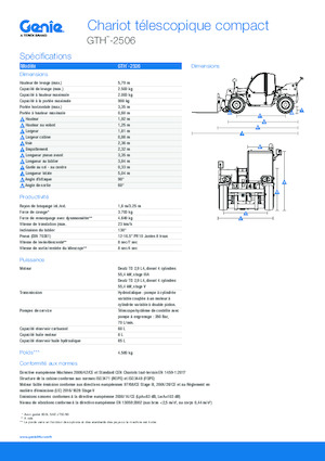 Teleskopik yükleyiciler Genie GTH-2506