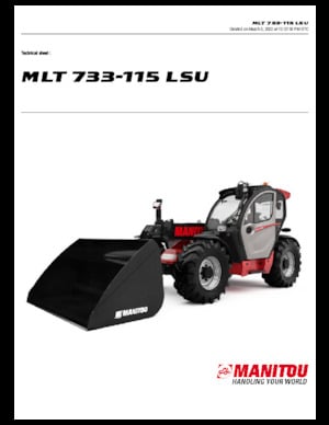 Telehandlers Manitou MLT 733-115 LSU