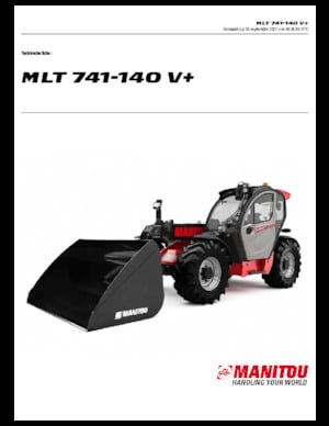 Teleskopik yükleyiciler Manitou MLT 741-140 V+